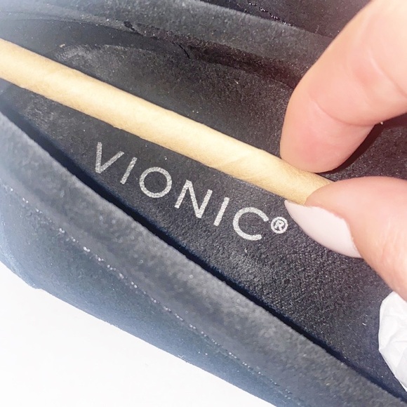 Vionic Montara Black Suede Braided Detail Slip On Loafers size 5 women's - Picture 5 of 11